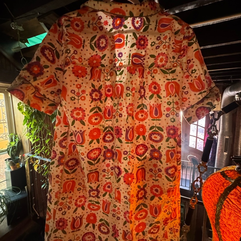 Floral Patterned Button-Up Dress - image 5